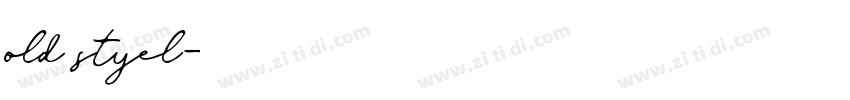 old styel字体转换